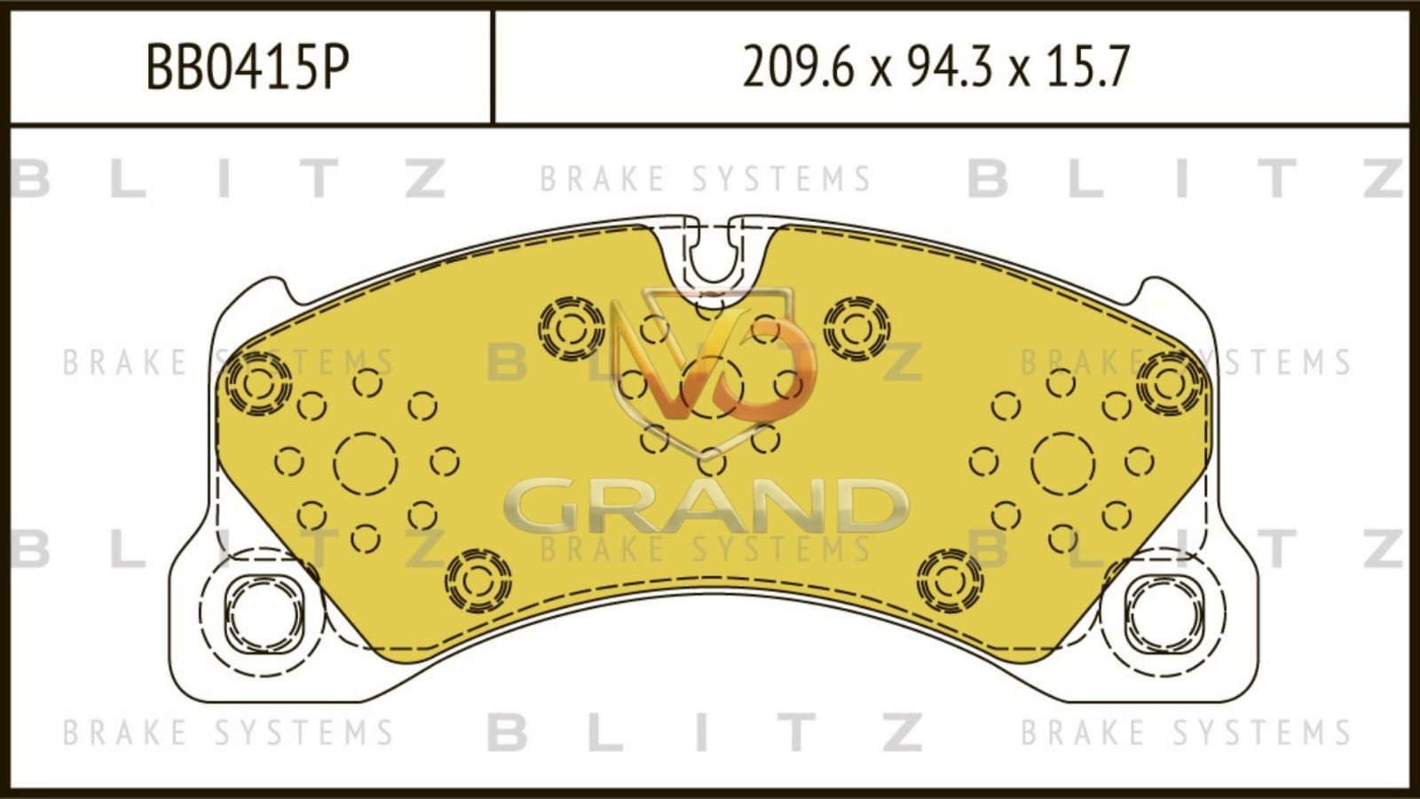 Колодки BLITZ BB0415P