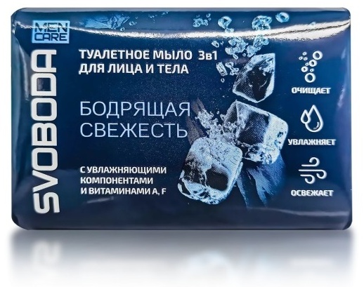 Купить Кусковое мыло туалетное Svoboda MEN CARE мужское мыло 3в1 с ...