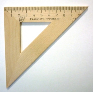 Линейка С138, 11 см, 1 шт, дерево, бежевый