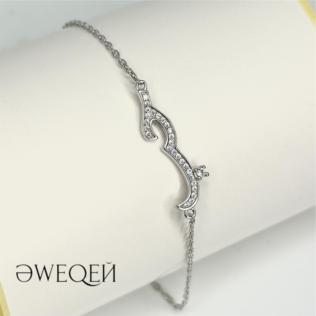 ӘWEQEЙ 91962123 длина 18 см, вес 1.76 г серебро, плетение якорное