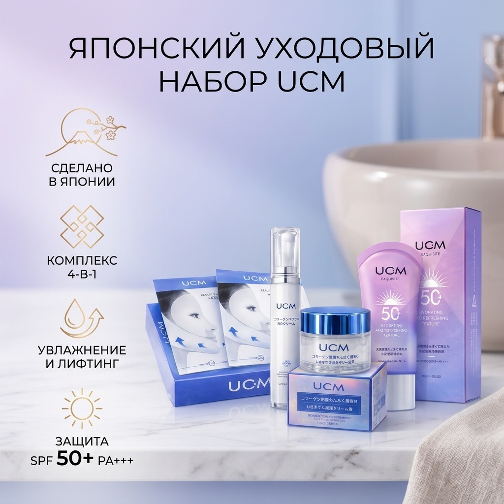 UCM Японский набор по уходу за лицом для женщин