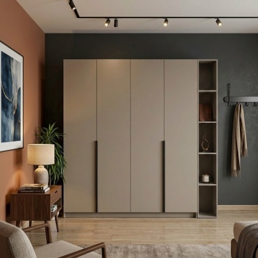 Распашной шкаф AL-INTISAR Smart-Space Tall, 210x240х50 см, коричневый
