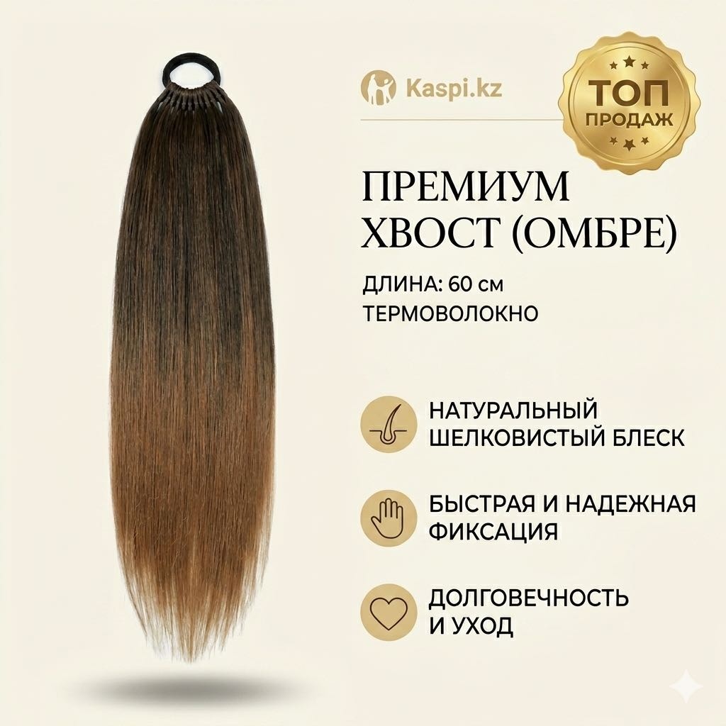 Хвост накладной коричневый