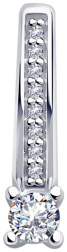 Подвеска Diamant классика 34951 вес 0.82 г серебро, фианит