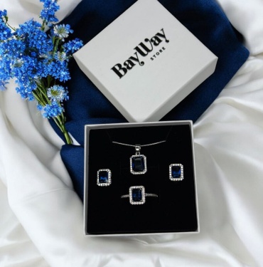 BayWay Store ювелирный сплав, сапфир, стразы