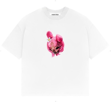 Футболка YOUNG STAGE Pink Head белый