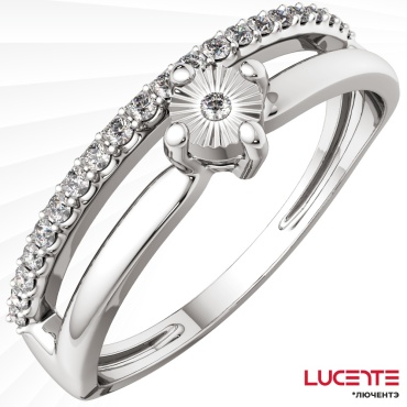 Lucente Бриллианты Якутии RIN-LU-585-168772-175 размер 17.5 вес 1.71 г золото, бриллиант