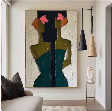 Картина Абстрактная женщина. на подрамнике theBaiss.com 70x100 см
