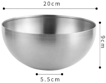 Миска OMALI HOME Stainless Steel 9х20 см, нержавеющая сталь, 1 шт