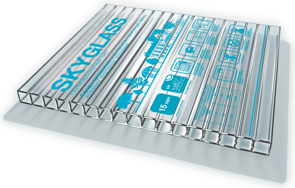 Skyglass сотовый 12000x2100х 4 мм, прозрачный