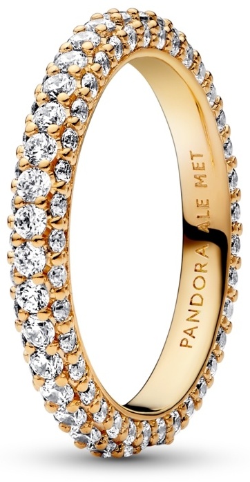 PANDORA 162627C01-52 размер 16.5 вес 2.4 г сплав покрытый золотом 14К, цирконий