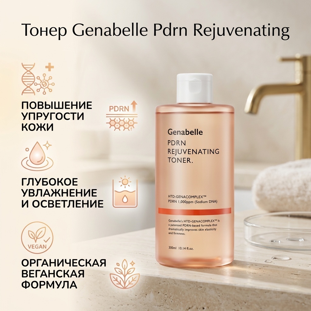 Genabelle тонер Pdrn Rejuvenating 300 мл