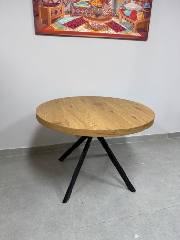 Раздвижной стол KAGU-SHOP Бизон 504230837, 110х110x75 см, МДФ, светло-коричневый