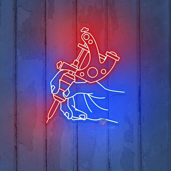 Neon.Omir неоновая вывеска настенный Тату, красный, синий