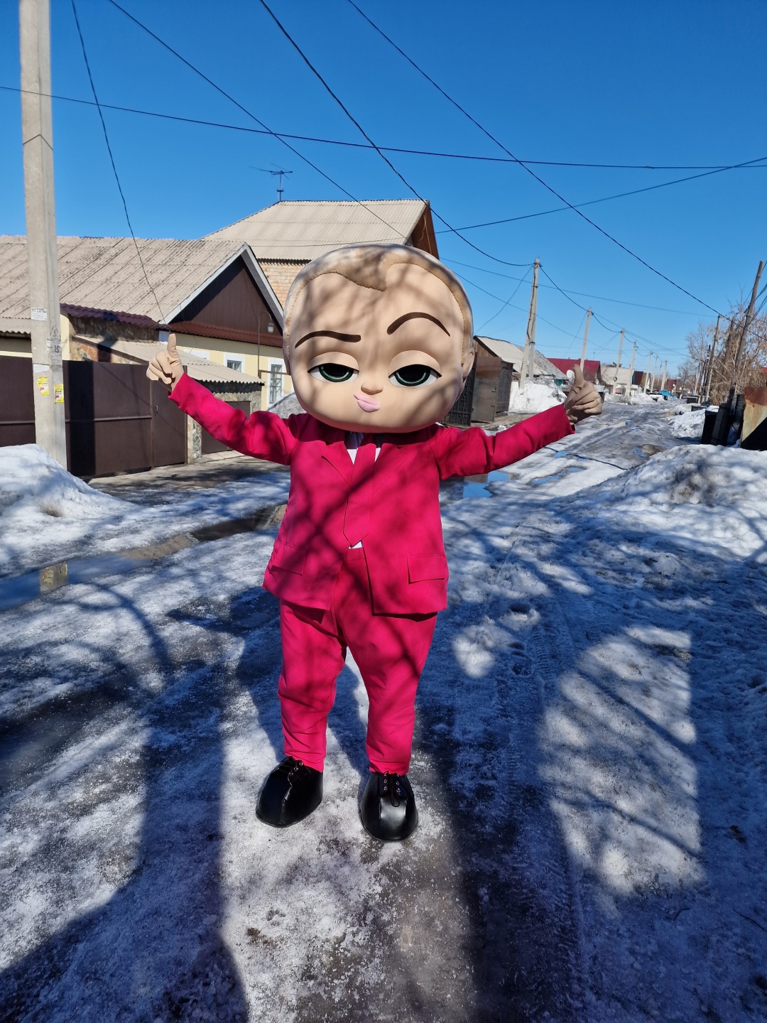 Карнавальный костюм Event Mascot Ростовая кукла Босс Молокосос мультиколор