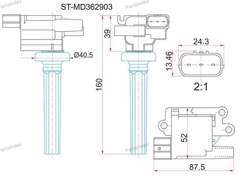 Катушка зажигания SAT STMD362903