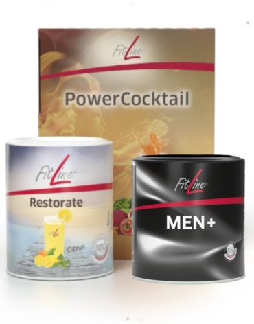 FitLine Оптимальный сет для мужчин (PowerCocktail, Restorate citrus (can), Men+) порошок 800