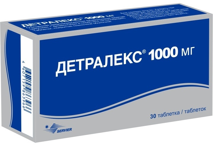 Купить Детралекс таблетки 1000 мг 30 шт в Алматы – Магазин на Kaspi.kz