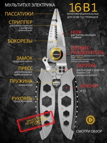 Инструмент для снятия изоляции М852 190 мм