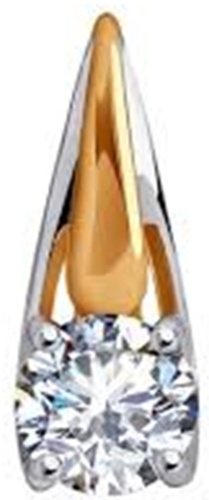 Подвеска Diamant 51-130-01727-1 вес 0.61 г золото, фианит