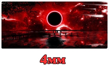Two Hands Up red night 900x400x4 мм красный