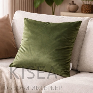Наволочка Kisea Classic декоративная 50x50 велюр, бархат, 1 шт
