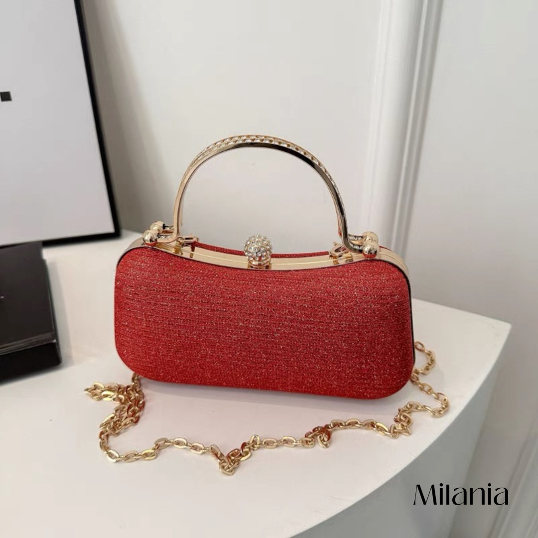 Клатч Milania полиуретан красный, коралловый