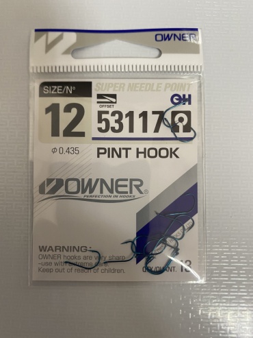 Крючок для рыбалки Owner Pint Hook одинарный синий 13 шт