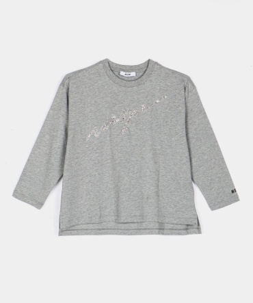Лонгслив MSGM KID Логотип серый