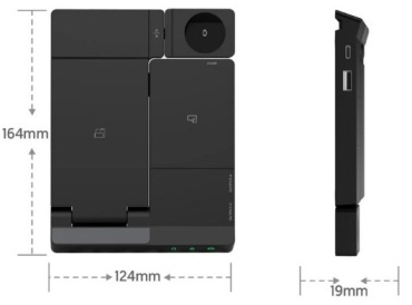 Многофункциональное складное беспроводное зарядное устройство, чёрное. USB Type-C 30 Вт черный