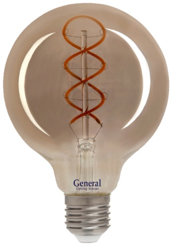 General Lighting Systems 6W E27, филаментная, теплый белый