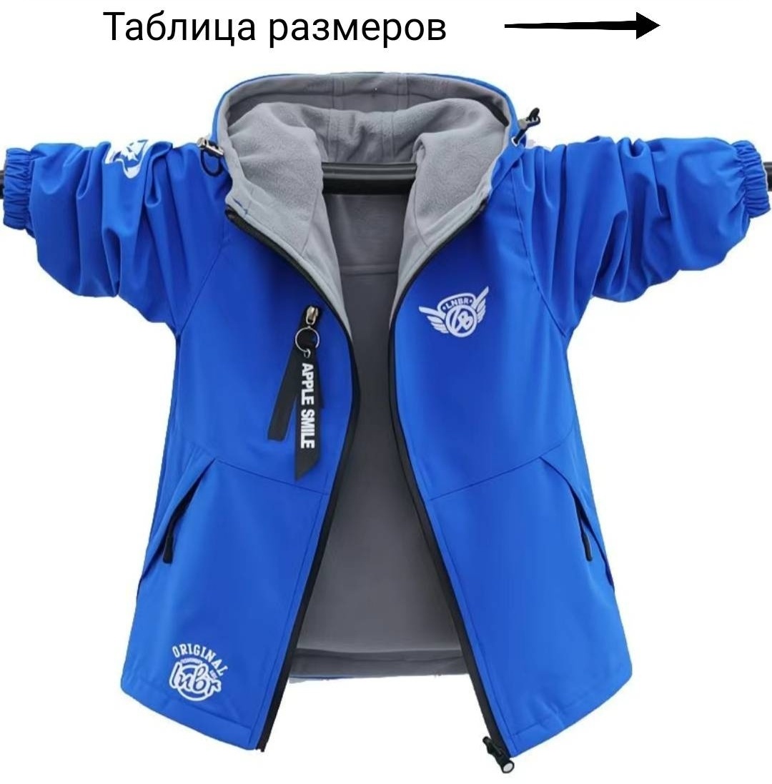 Демисезонная куртка синий, серый