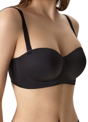 Бюстгальтер балконет Bandeau черный