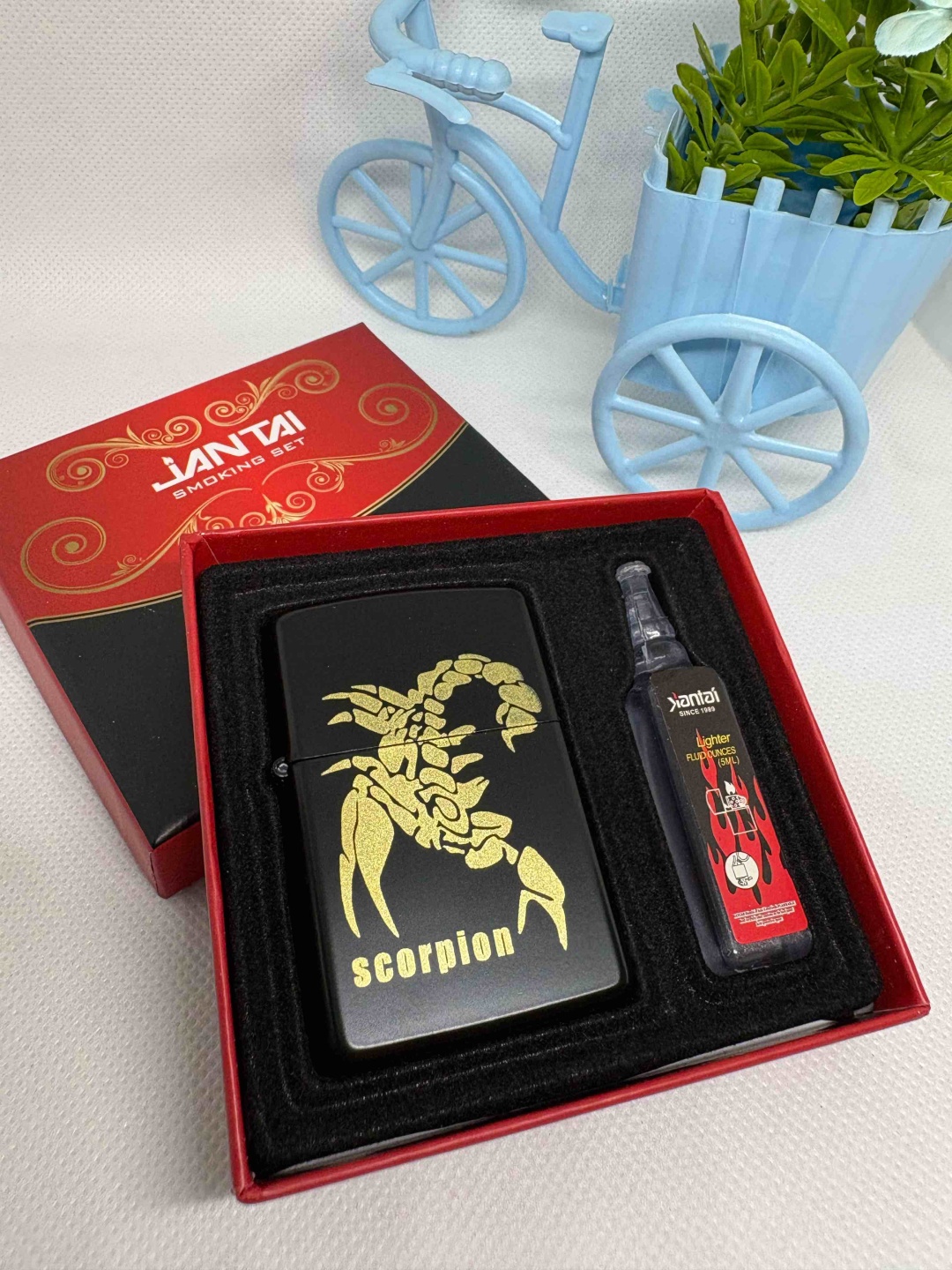 Jiantai бензиновая зажигалка Scorpion Lighter, металлический сплав