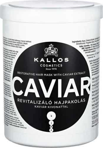 Kallos Cosmetics маска Caviar Маска для восстановления с экстрактом черной икры 1000 мл