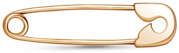 Булавка AQUAMARINE 666009 вес 0.7 г серебро, без вставок