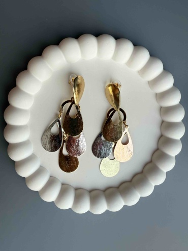 Серьги Fashion Jewelry медь, бижутерный сплав, без вставок