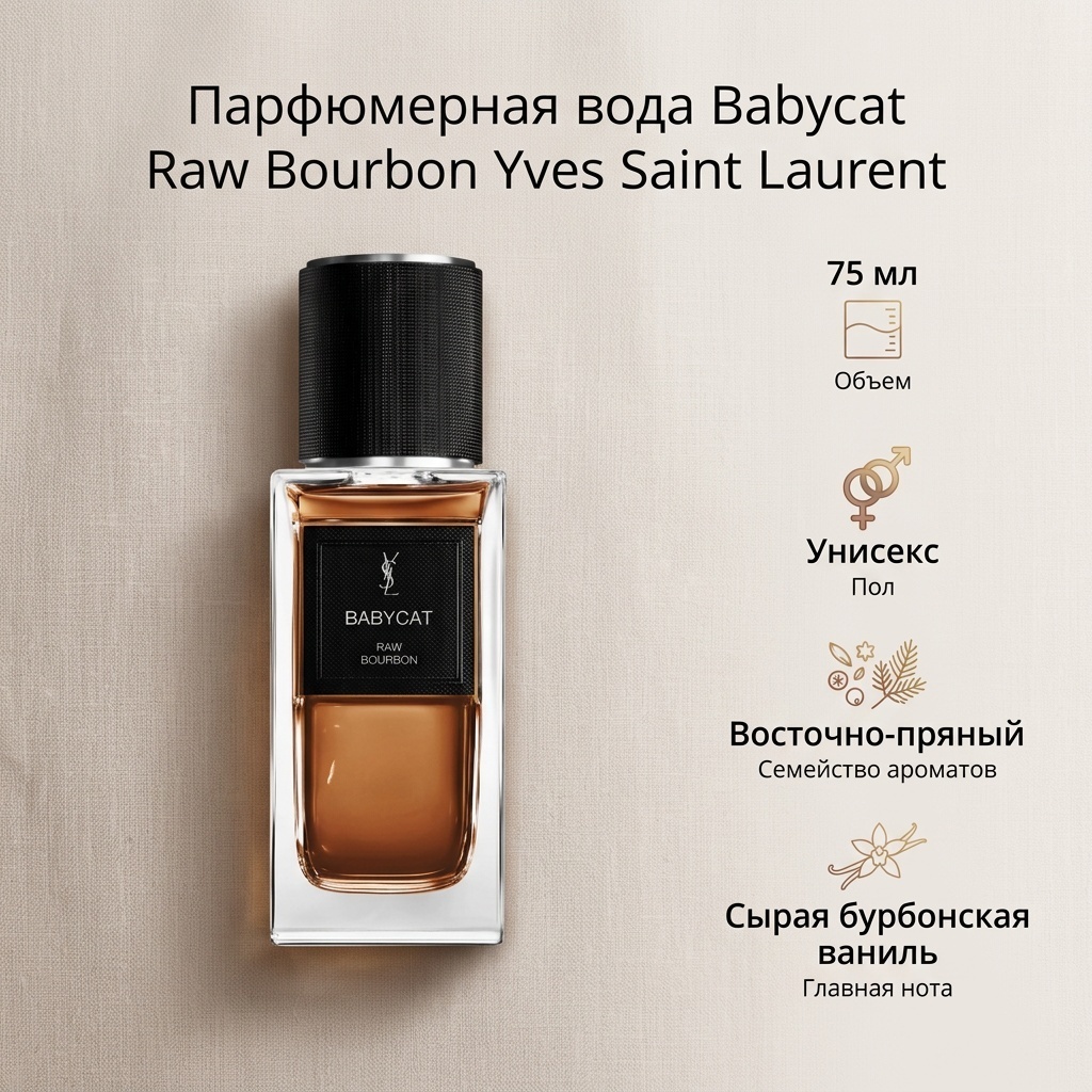 Yves Saint Laurent Babycat Raw Bourbon парфюмерная вода EDP 75 мл, унисекс