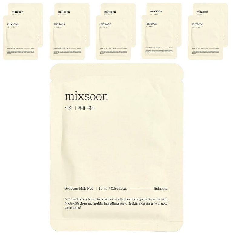 Маска для лица MIXSOON тканевая соевые молочко, 30 шт., 16 мл (0,54 жидк. унции), 10 шт. 10 шт