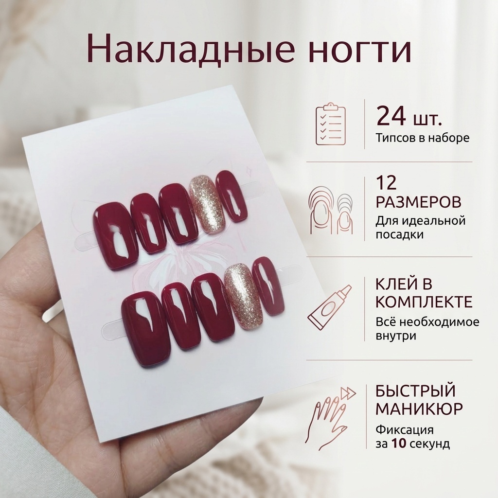 Накладные ногти 30425206_023646106 24 шт