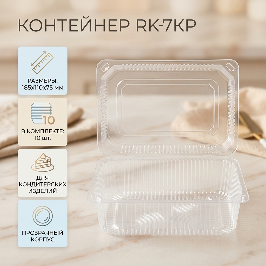 Контейнер RK-7КР прозрачный 10 шт