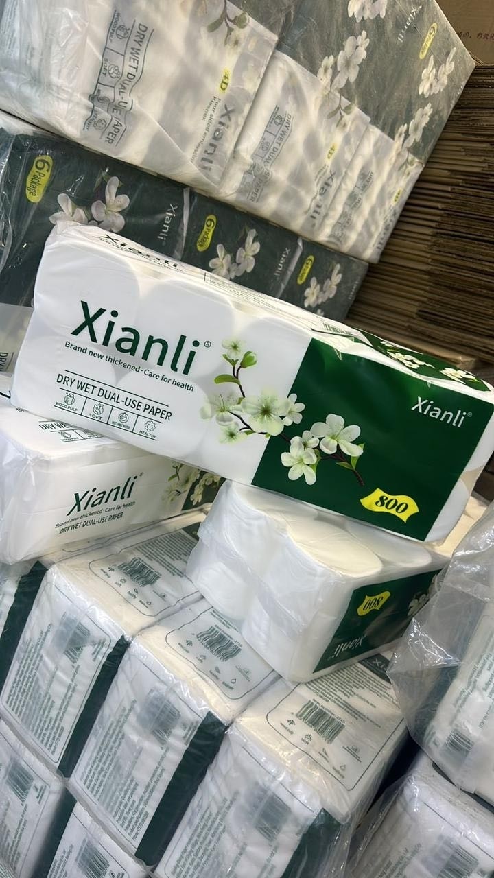 Xianli туалетная бумага 5-слойный 10 шт, бамбук