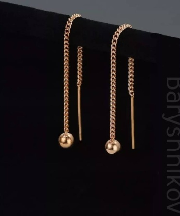 Серьги-цепочки Fashion Jewelry бижутерный сплав, без вставок