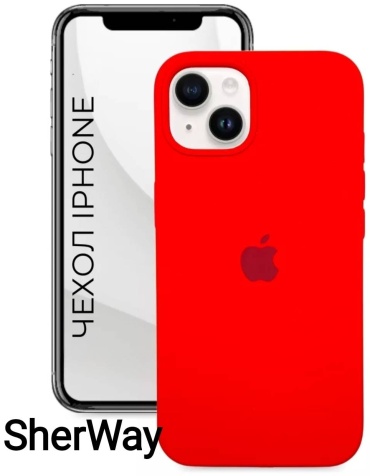 Чехол SherWay для Apple iPhone 15 красный