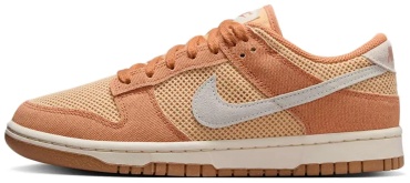 Кроссовки Nike Dunk Low Mesh & Canvas Amber Brown оранжевый