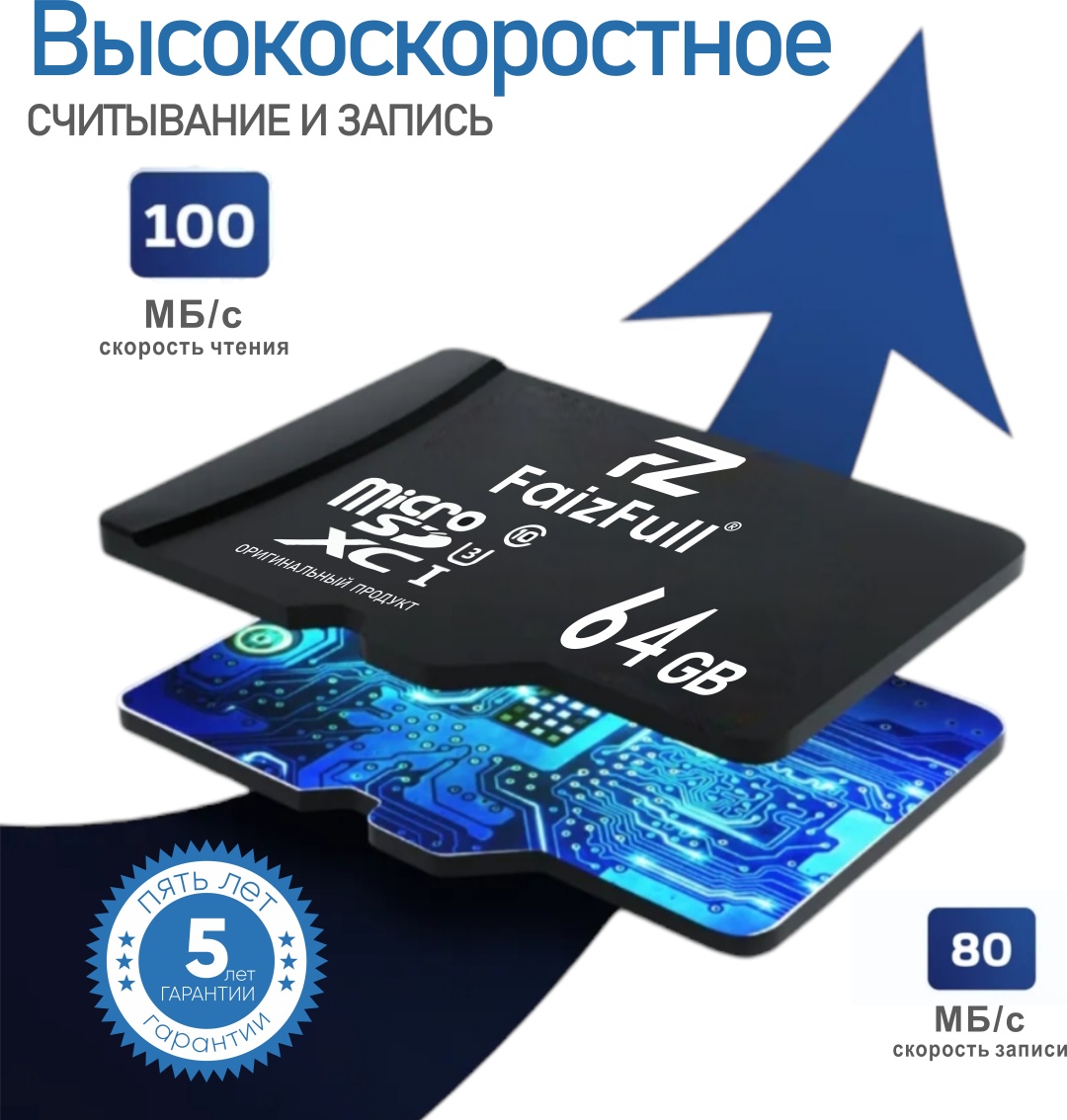 Карта памяти FaizFull microSDXC S-87 64 Гб