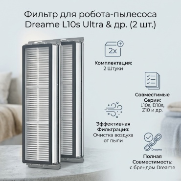 Фильтр 30374841_173639262 для роботов-пылесосов Dreame 2 шт.