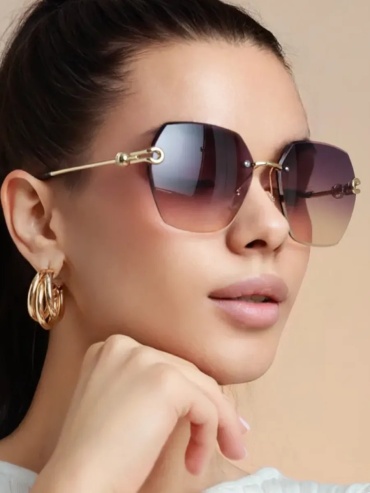 Sun Loren солнцезащитные очки многоугольник градиент