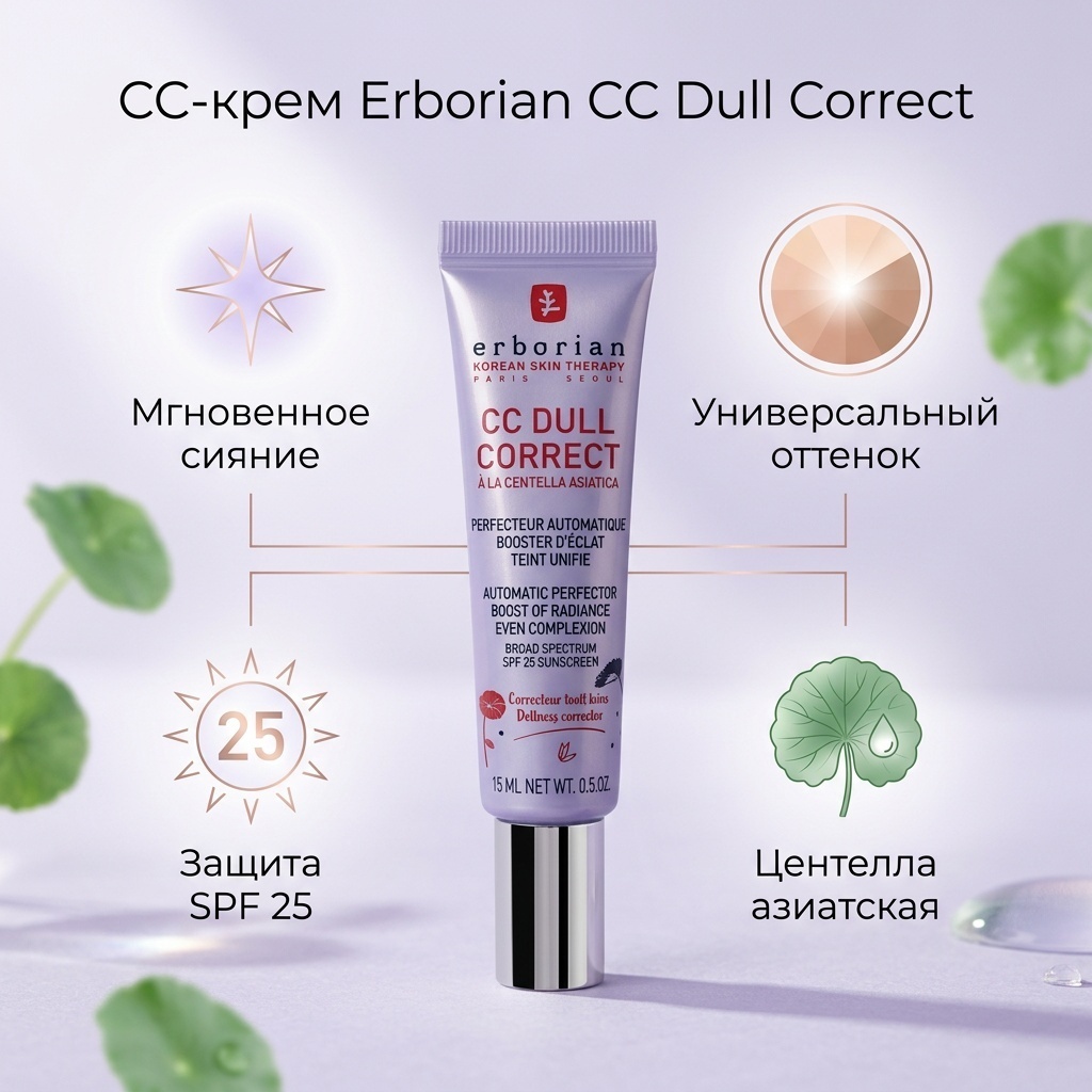 Erborian Dull Correct SPF25 СС крем универсальный 15 мл
