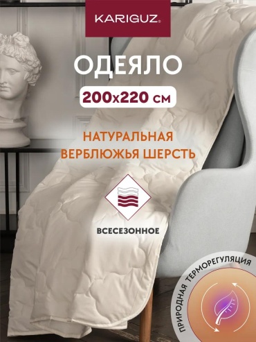 Одеяло тик; хлопок 200х200 всесезонное